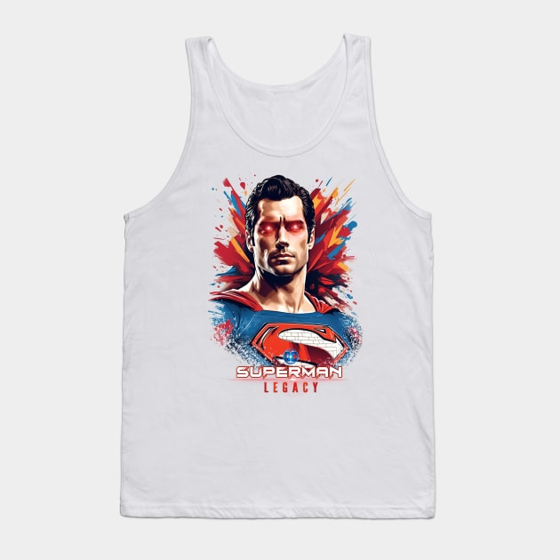 Henry Cavill as Superman: The Ultimate Graphic Design Tank Top by Design Dynasty 